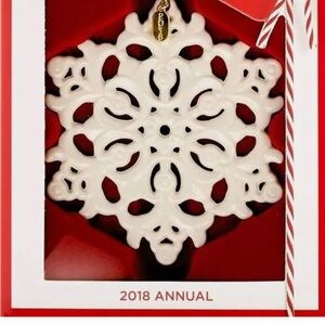 Lenox White Snowflake Ornament 2018